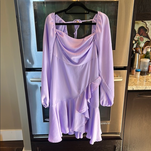 Lavender‎ Ruffle Dress - Picture 1 of 2